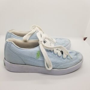 Polo Ralph Lauren light blue low top canvas sneakers size 6.5